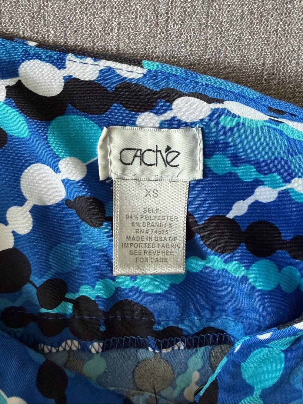 Cache Y2K Blue Abstract Print Flowy Mini Skirt - Picture 2 of 6